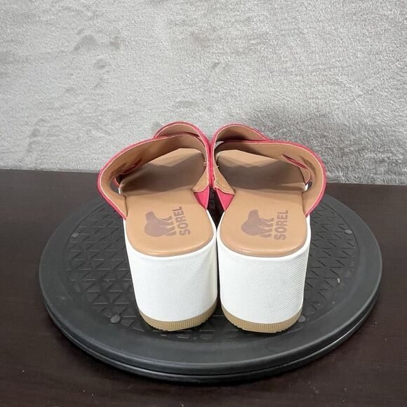 Sorel Womens Size 8 Cameron Pink Flatform Mule Casual Slip On Sandals - Picture 3 of 8